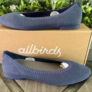 allbirds Tree Breezer Ballet Flat Point Hazy Indigo Comfortable Shoe 8 New NIB